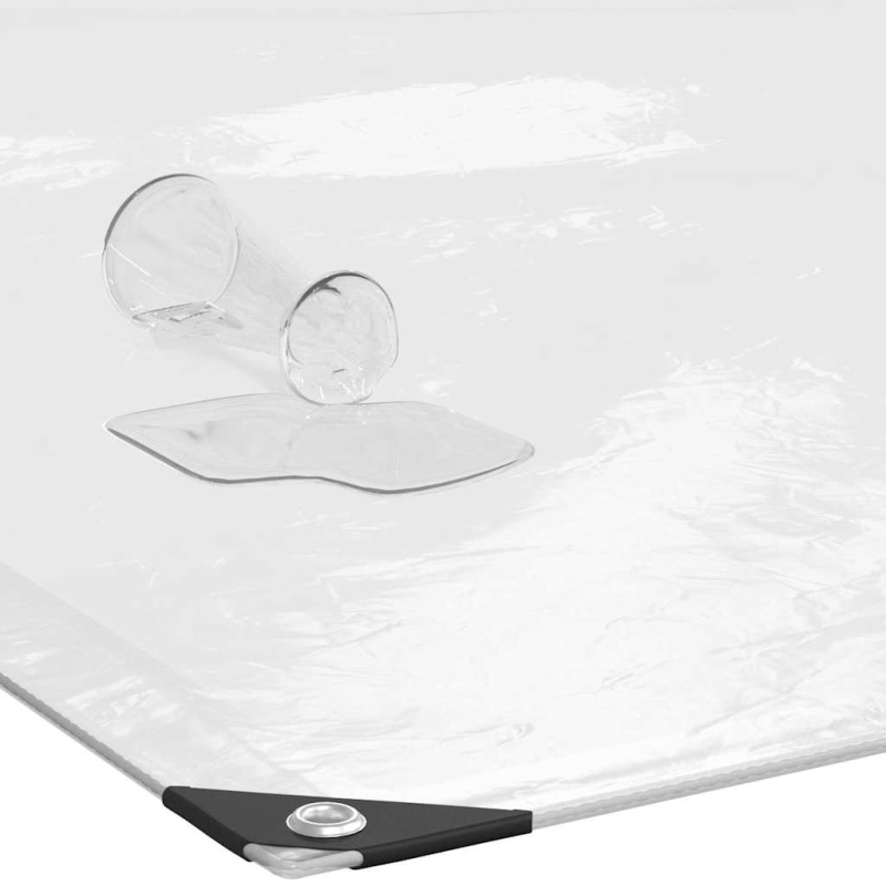 Transparente Plane mit Ösen 8x8 m Polyethylen
