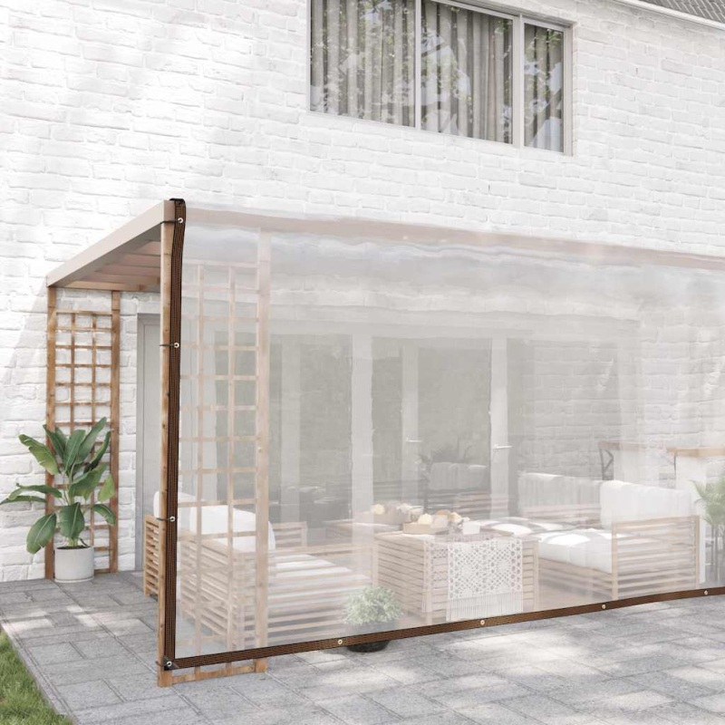 Transparente Plane mit Ösen 6x12 m Polyethylen