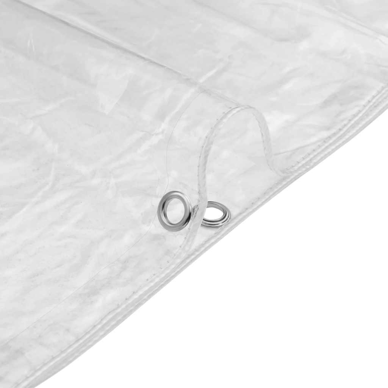 Transparente Plane mit Ösen 1x5 m PVC