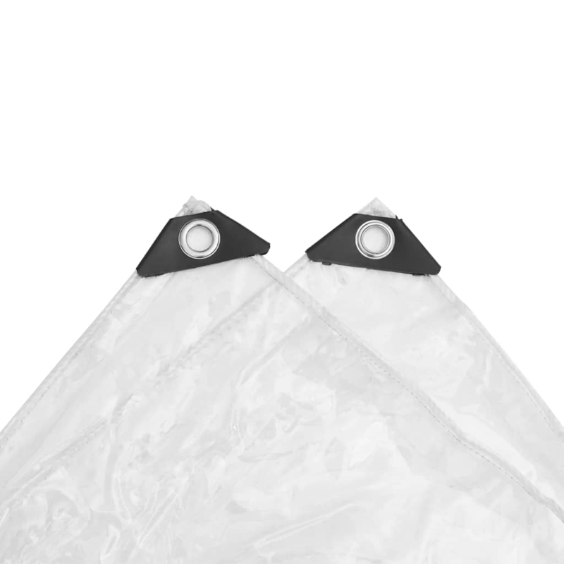 Transparente Plane mit Ösen 2x12 m PVC
