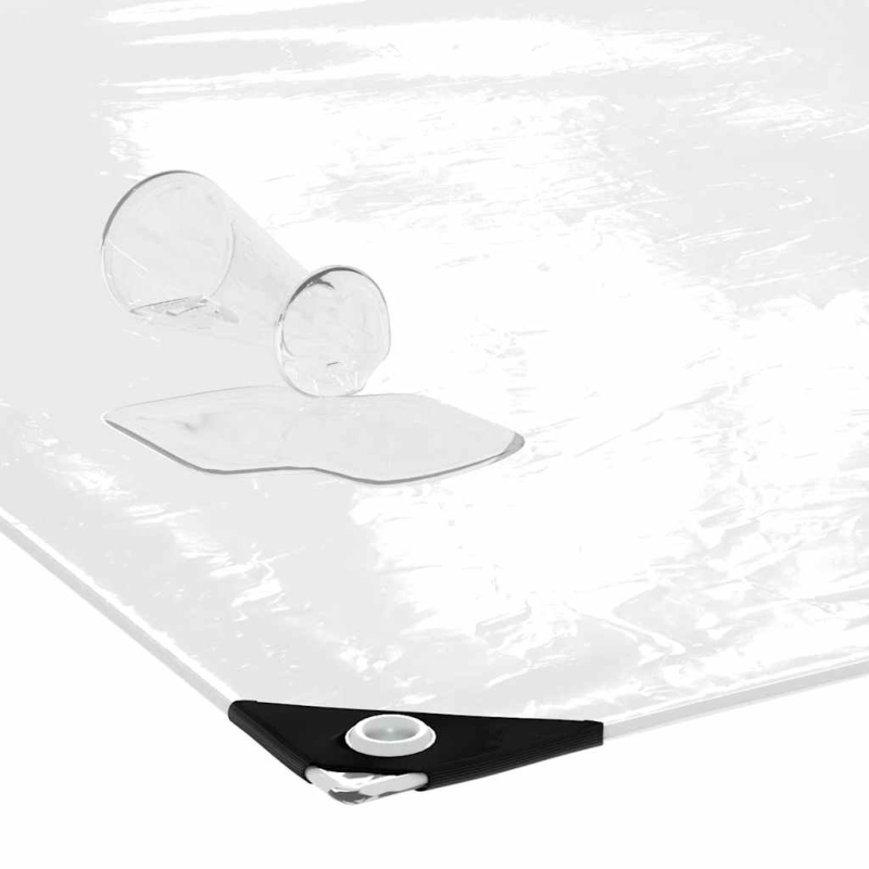 Transparente Plane mit Ösen 4x8 m PVC