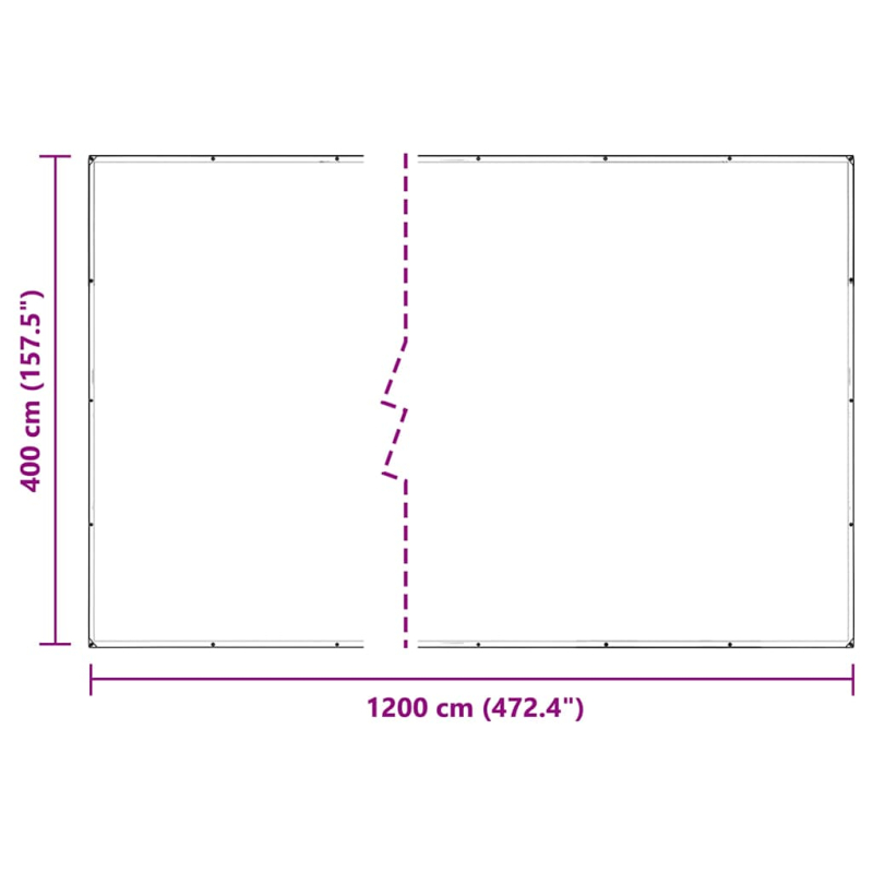 Transparente Plane mit Ösen 4x12 m PVC