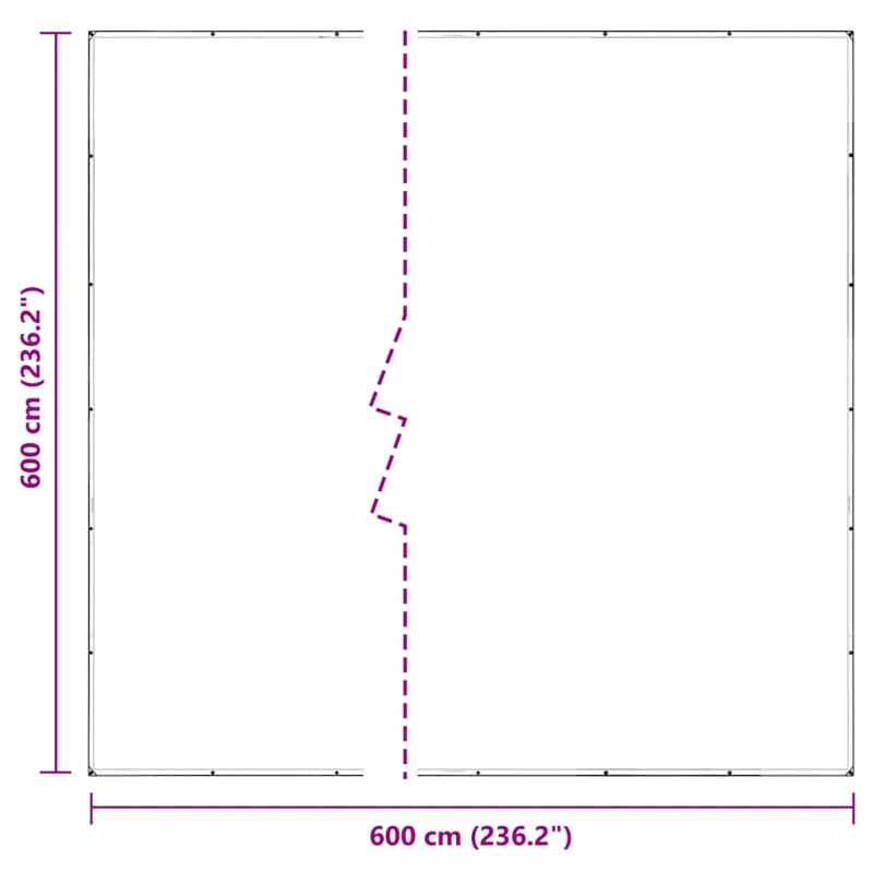 Transparente Plane mit Ösen 6x6 m PVC