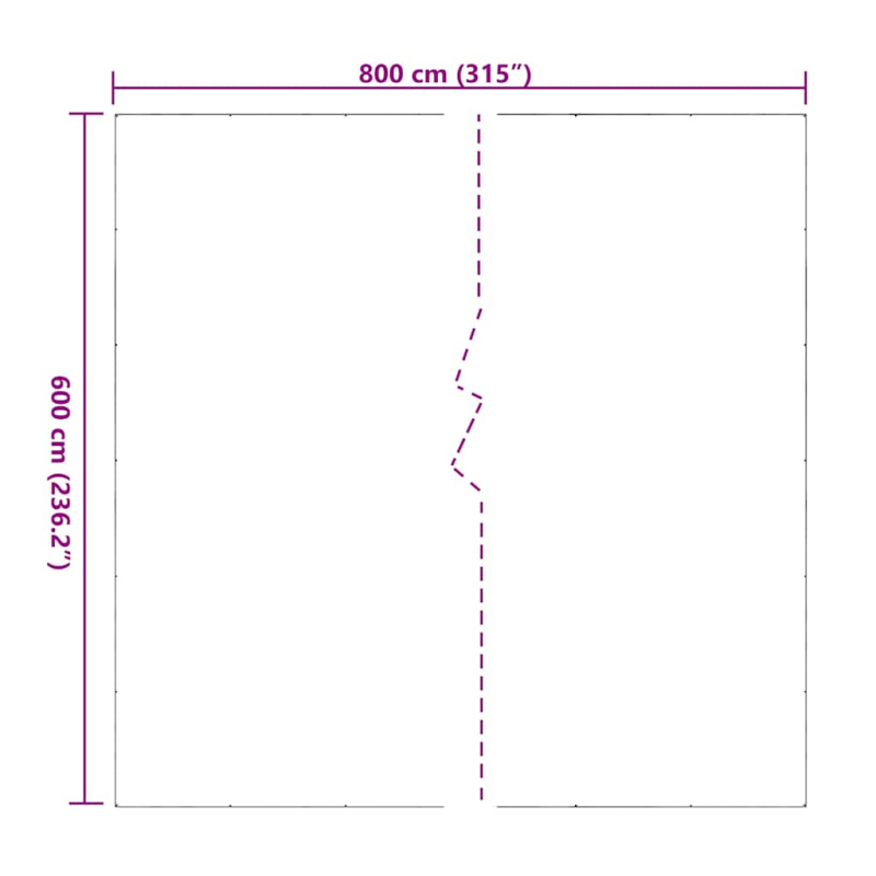 Transparente Plane mit Ösen 6x8 m PVC