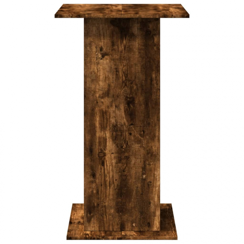 Bartisch mit Ablagen Räuchereiche 60x60x102 cm Holzwerkstoff