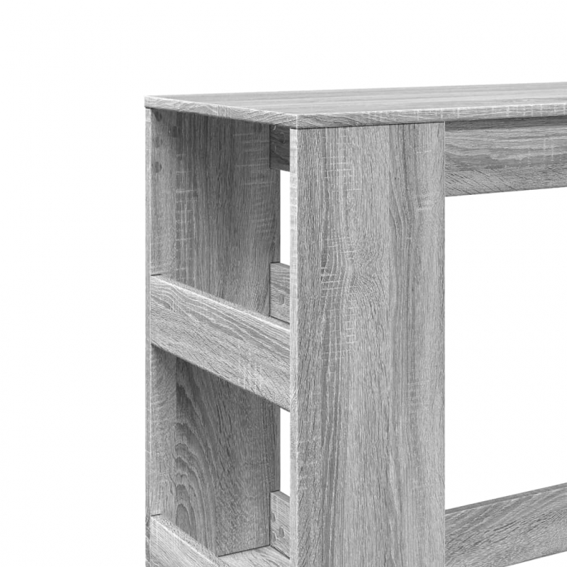 Bartisch mit Regal Grau Sonoma 90x40x103,5 cm Holzwerkstoff