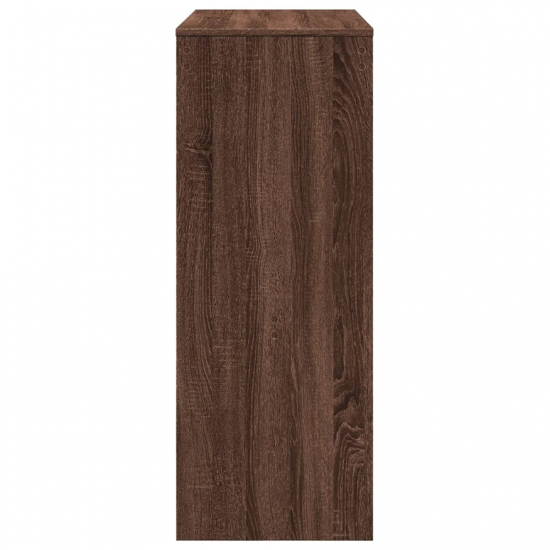 Bartisch mit Regal Braun Eiche 90x40x103,5 cm Holzwerkstoff