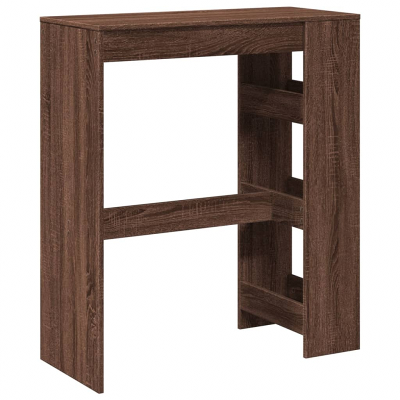 Bartisch mit Regal Braun Eiche 90x40x103,5 cm Holzwerkstoff