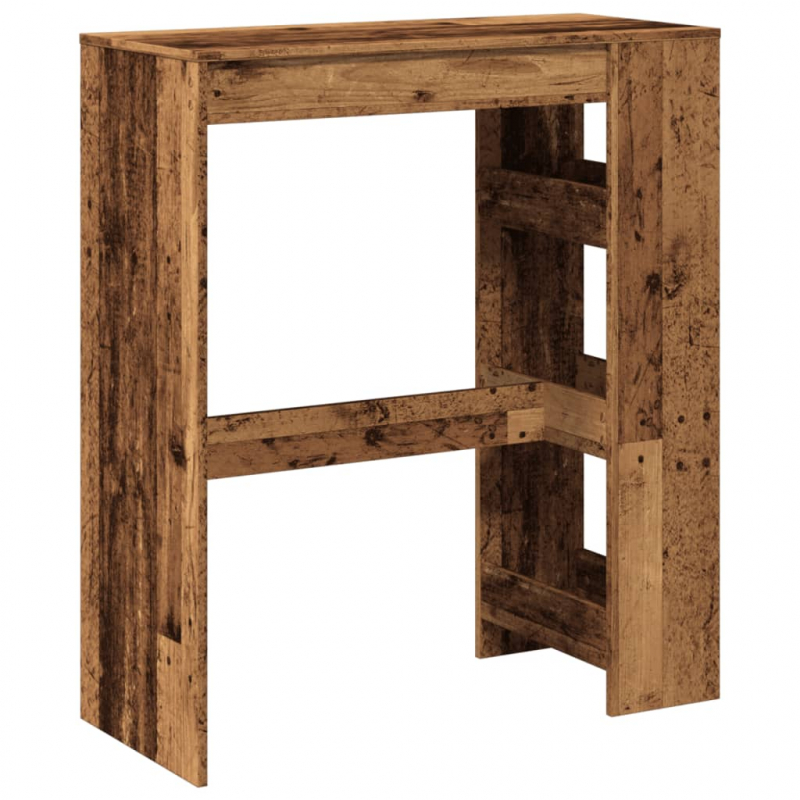 Bartisch mit Regal Altholz-Optik 90x40x103,5 cm Holzwerkstoff