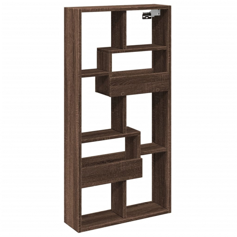Wandschrank Braun Eichen-Optik 50x15x100 cm Holzwerkstoff
