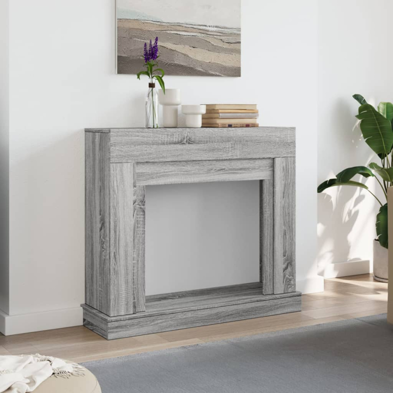 Kaminumrandung Grau Sonoma 100x30x87,5 cm Holzwerkstoff