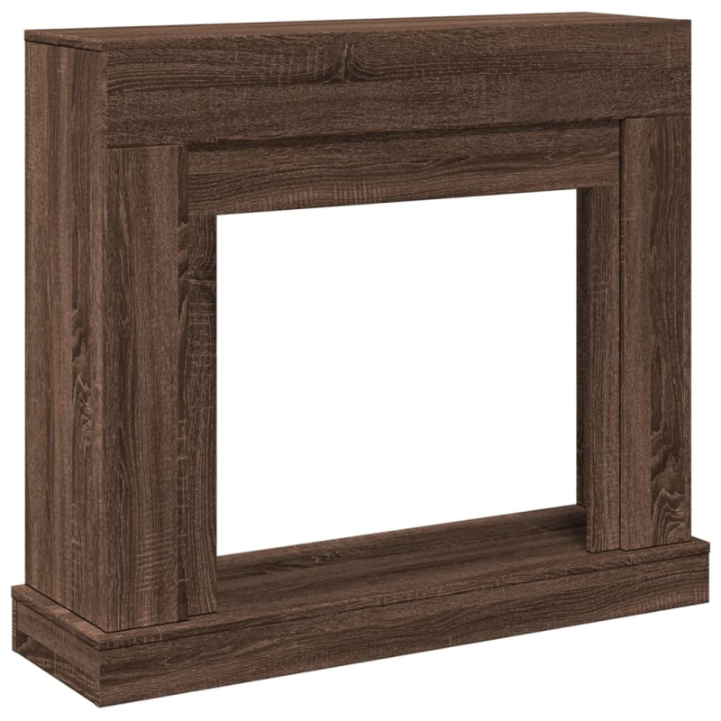 Kaminumrandung Braun Eichen-Optik 100x30x87,5 cm Holzwerkstoff
