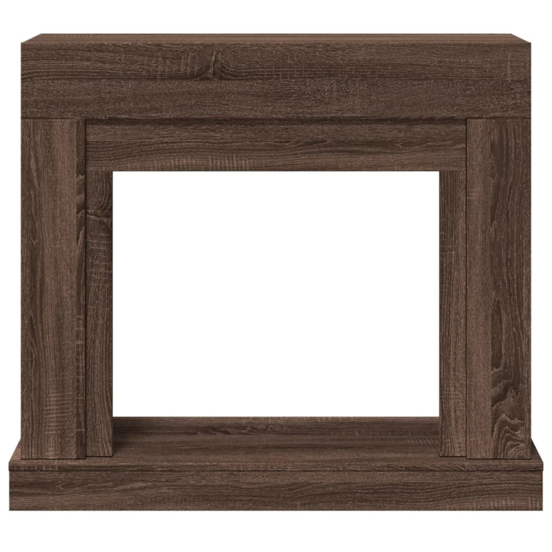 Kaminumrandung Braun Eichen-Optik 100x30x87,5 cm Holzwerkstoff