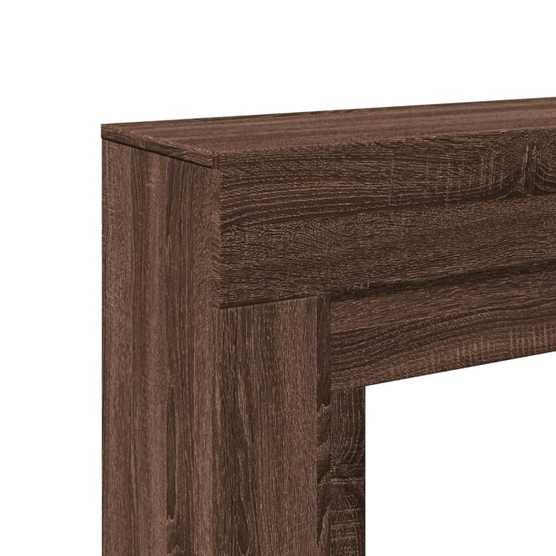 Kaminumrandung Braun Eichen-Optik 100x30x87,5 cm Holzwerkstoff