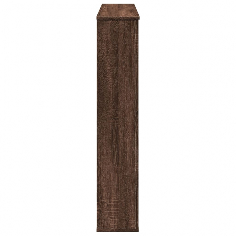 Kaminumrandung Braun Eichen-Optik 100x20x100 cm Holzwerkstoff