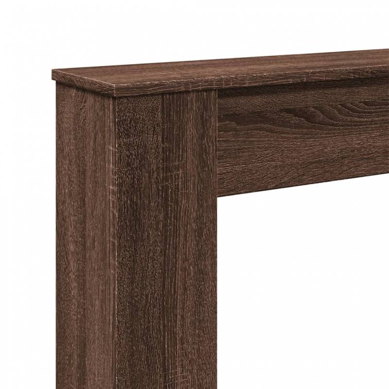 Kaminumrandung Braun Eichen-Optik 100x20x100 cm Holzwerkstoff