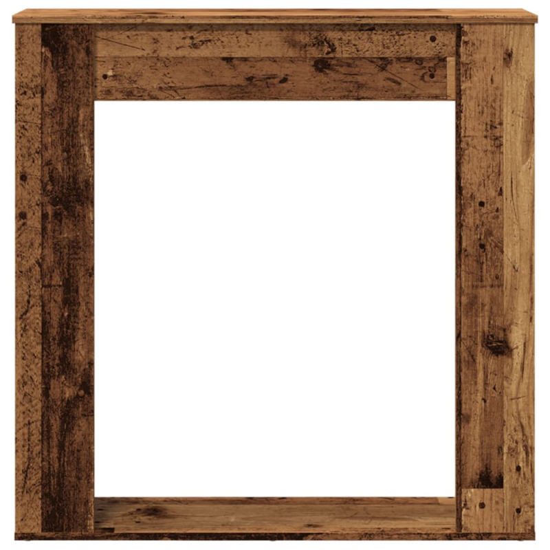Kaminumrandung Altholz-Optik 100x20x100 cm Holzwerkstoff