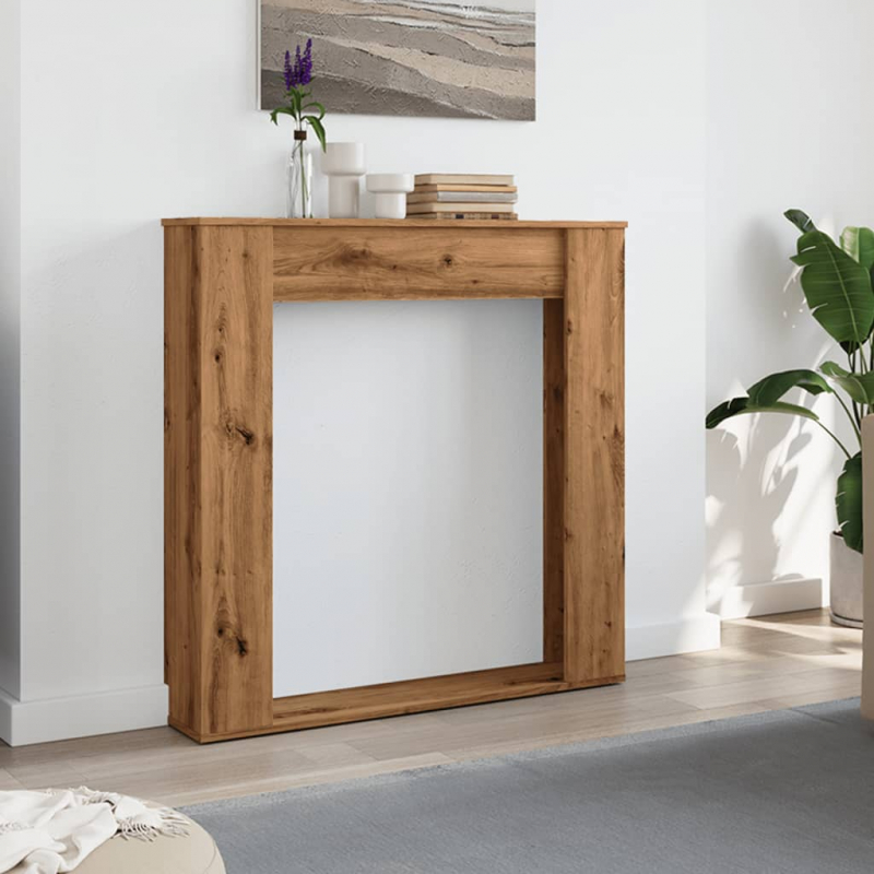 Kaminumrandung Artisan-Eiche 100x20x100 cm Holzwerkstoff