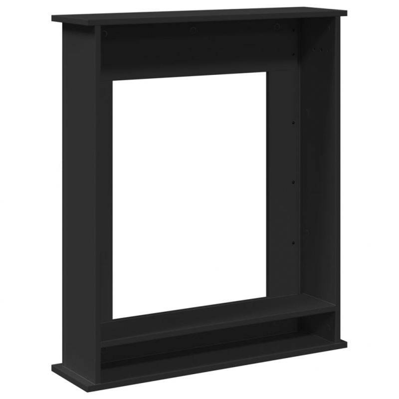 Kaminumrandung Schwarz 75x20x87,5 cm Holzwerkstoff