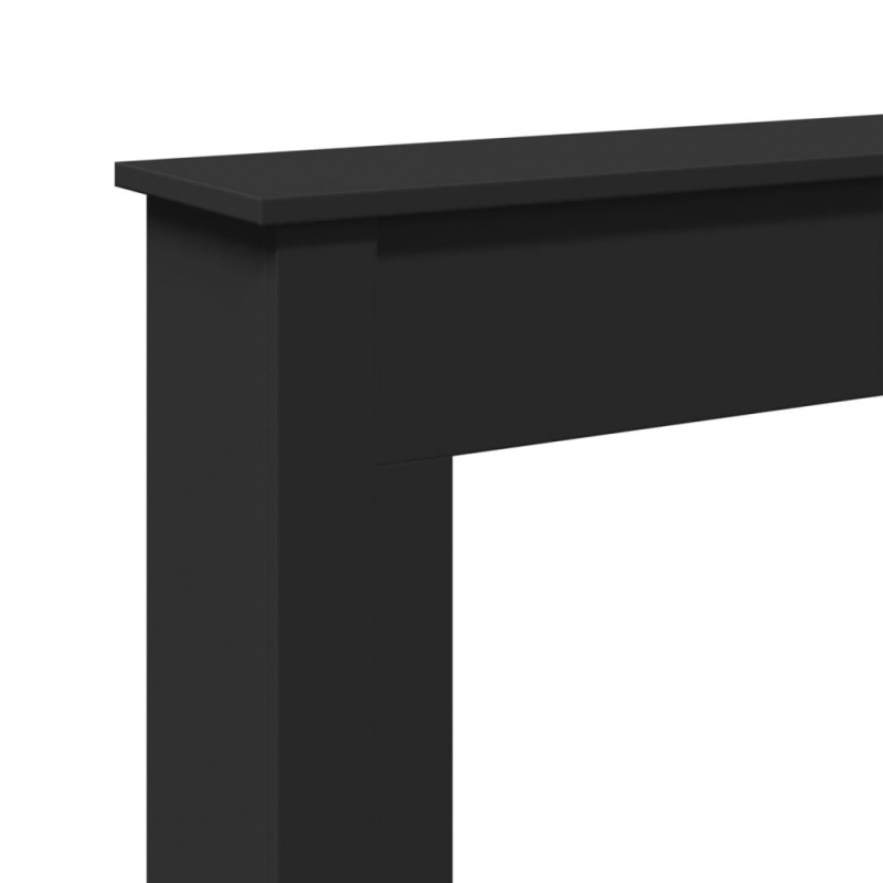 Kaminumrandung Schwarz 75x20x87,5 cm Holzwerkstoff