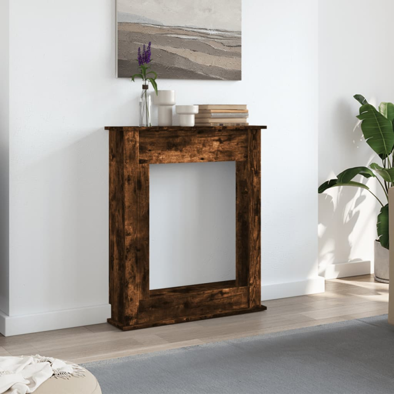 Kaminumrandung Räuchereiche 75x20x87,5 cm Holzwerkstoff