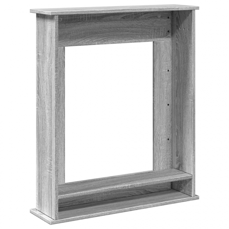 Kaminumrandung Grau Sonoma 75x20x87,5 cm Holzwerkstoff