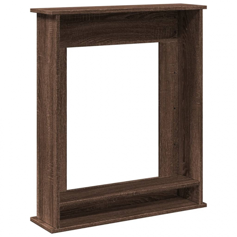 Kaminumrandung Braun Eichen-Optik 75x20x87,5 cm Holzwerkstoff