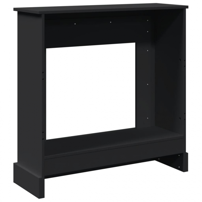 Kaminumrandung Schwarz 90x30x90 cm Holzwerkstoff