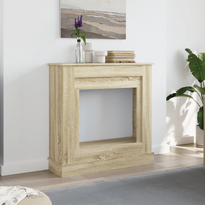 Kaminumrandung Sonoma-Eiche 90x30x90 cm Holzwerkstoff