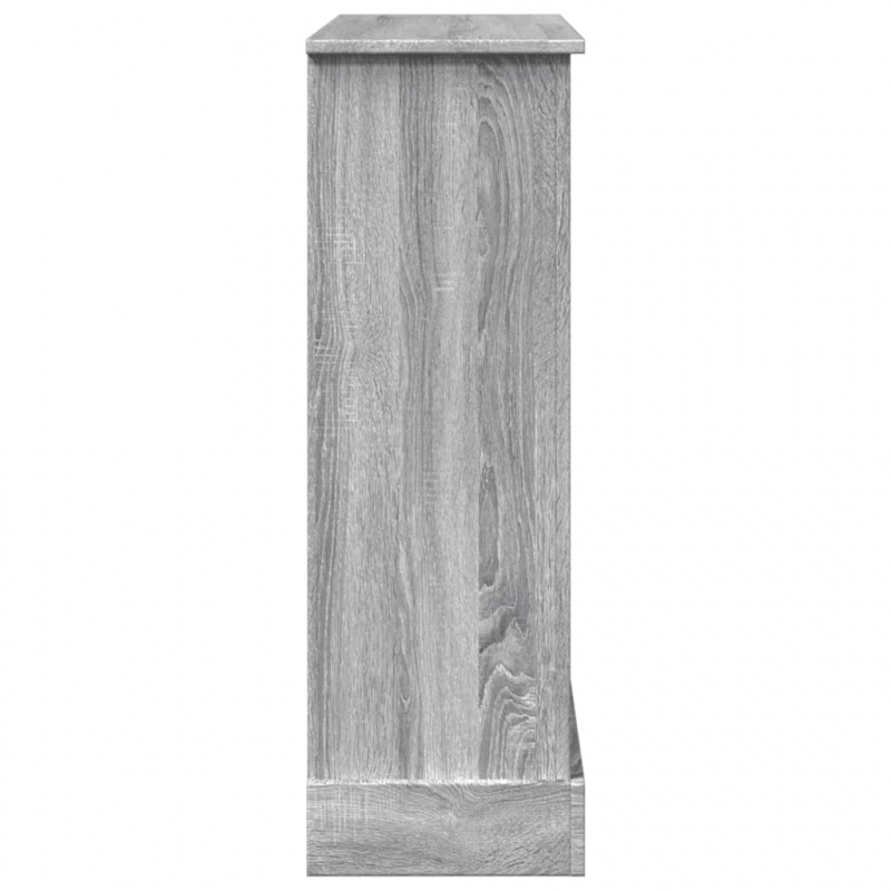 Kaminumrandung Grau Sonoma 90x30x90 cm Holzwerkstoff