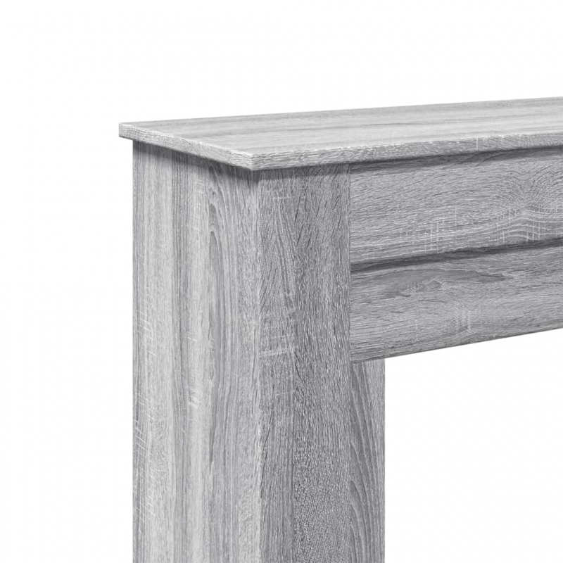 Kaminumrandung Grau Sonoma 90x30x90 cm Holzwerkstoff