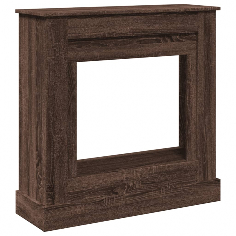 Kaminumrandung Braun Eichen-Optik 90x30x90 cm Holzwerkstoff