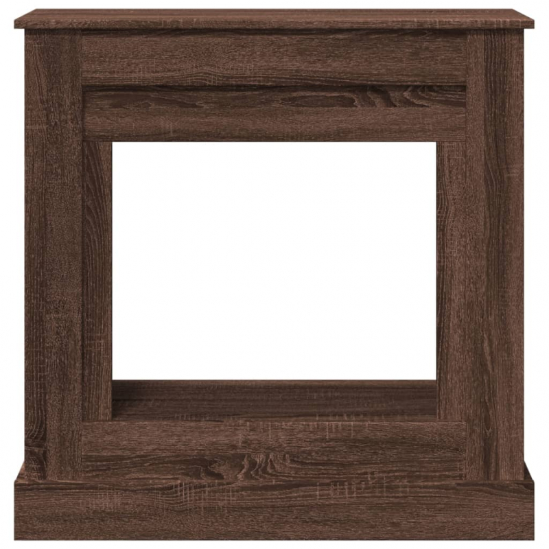 Kaminumrandung Braun Eichen-Optik 90x30x90 cm Holzwerkstoff