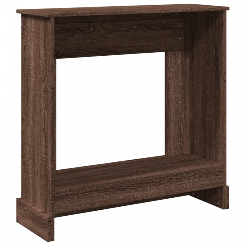 Kaminumrandung Braun Eichen-Optik 90x30x90 cm Holzwerkstoff