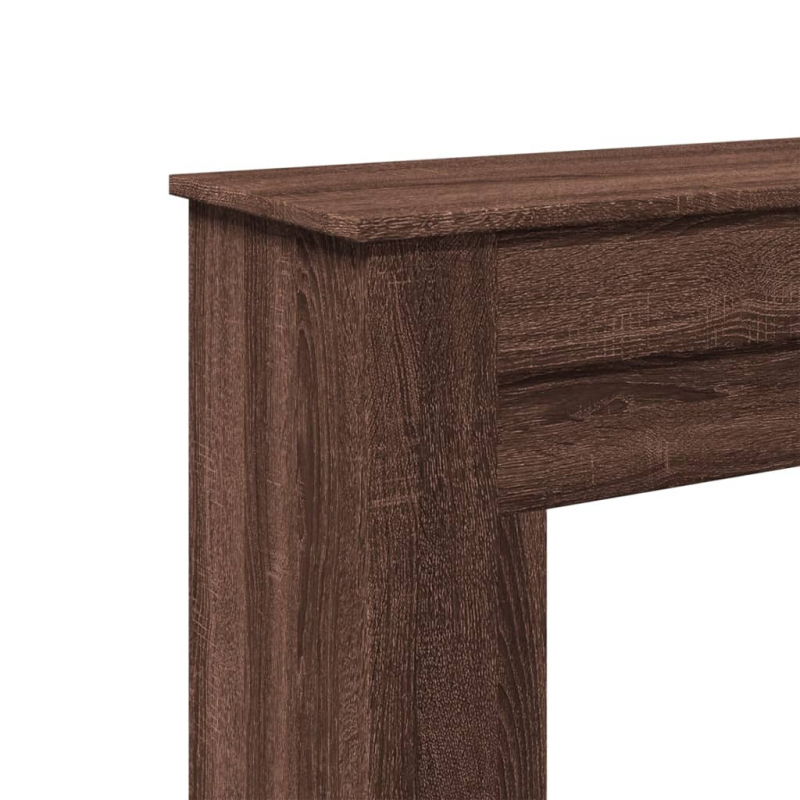 Kaminumrandung Braun Eichen-Optik 90x30x90 cm Holzwerkstoff