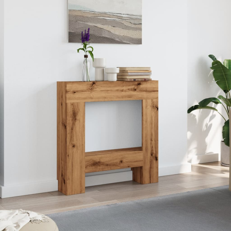 Kaminumrandung Artisan-Eiche 81x18x82 cm Holzwerkstoff