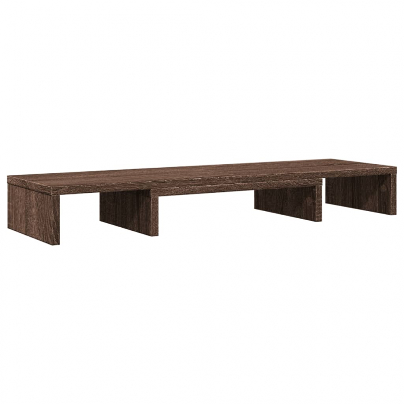 Monitorständer Verstellbar Braun Eichen-Optik 80x24x10,5 cm