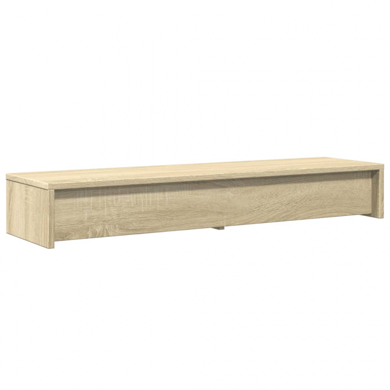 Monitorständer mit Schubladen Sonoma-Eiche 100x27x15 cm