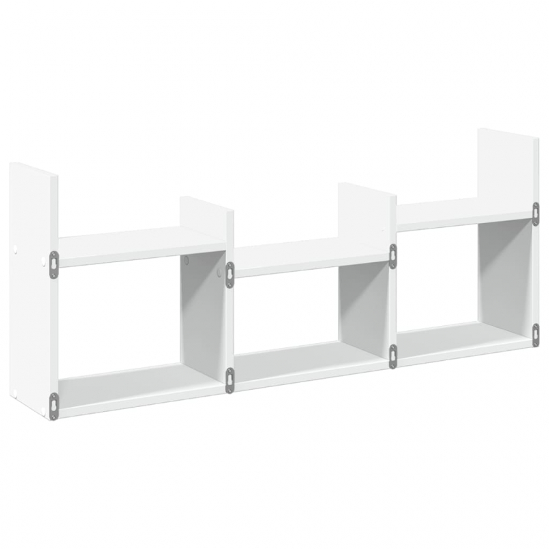 Wandschrank 100x18x40 cm Weiß Holzwerkstoff