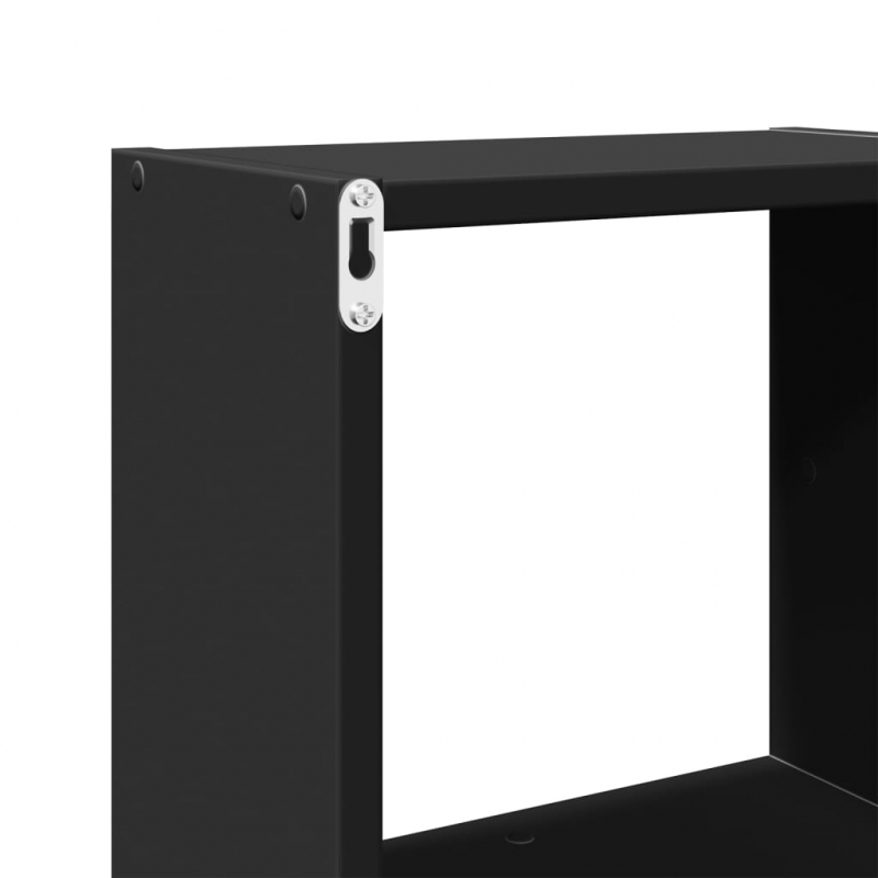 Wandschrank 78x18x71 cm Schwarz Holzwerkstoff