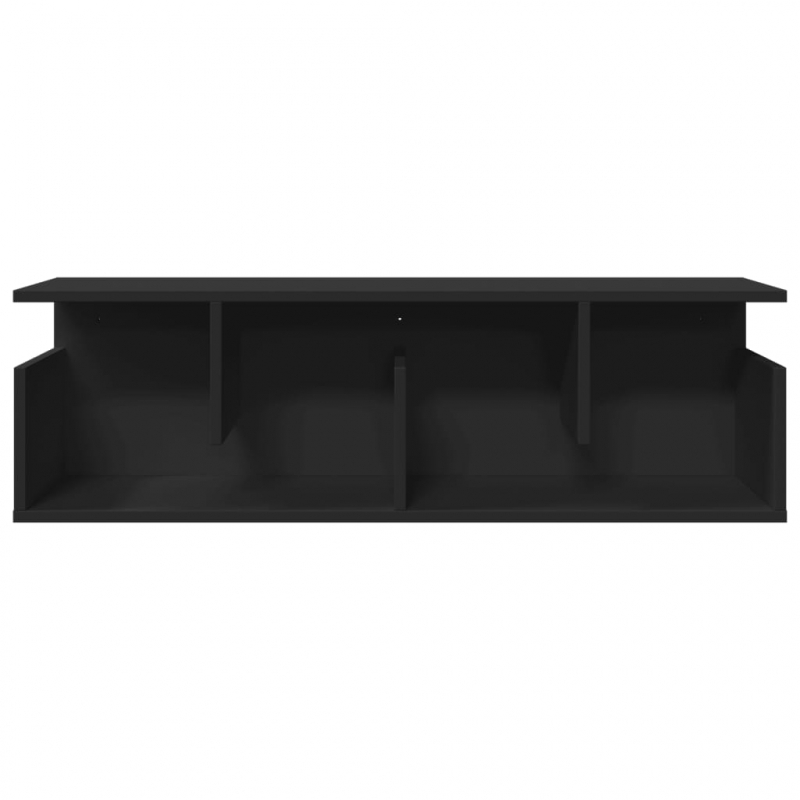 Wandschrank 100x20x30 cm Schwarz Holzwerkstoff