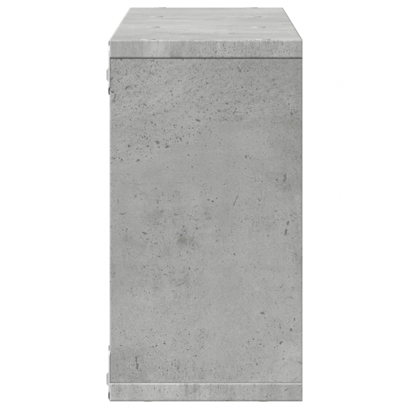 Wandschrank 100x16x30 cm Betongrau Holzwerkstoff
