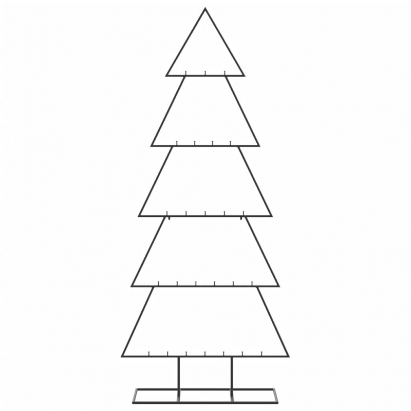 Metall-Weihnachtsbaum für Dekorationen Schwarz 150 cm