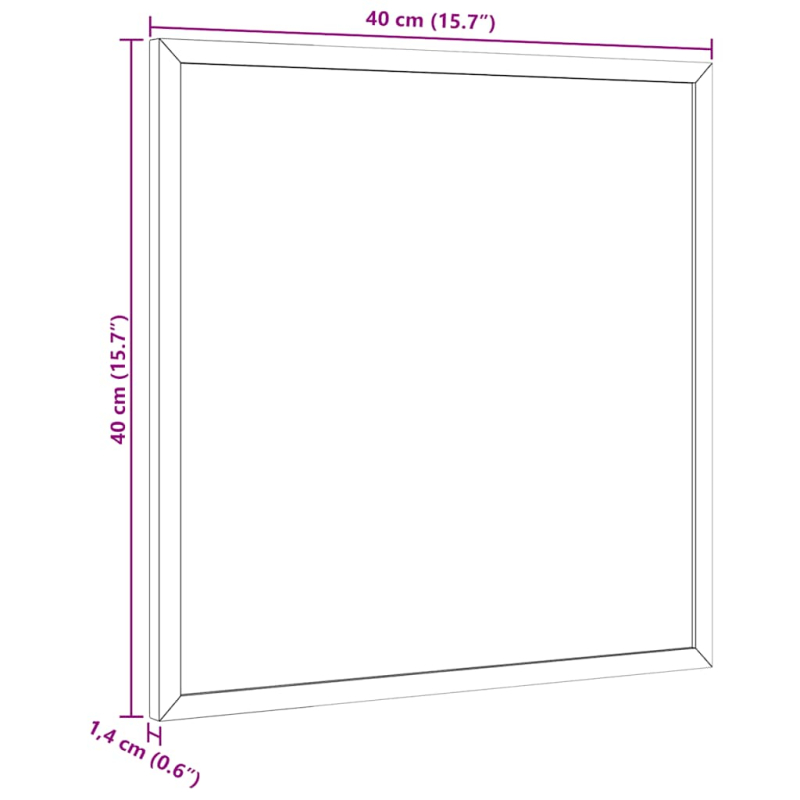 Korktafel mit massivem Kiefernholzrahmen 40x40 cm