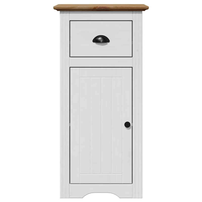 Badschrank BODO Weiß und Braun 44x30x90 cm