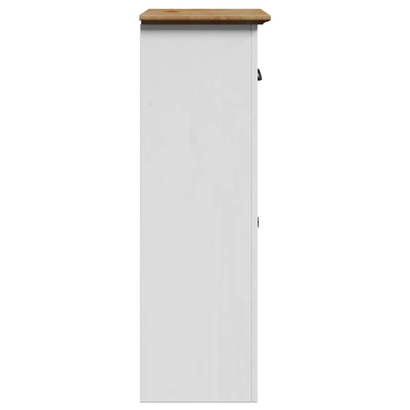 Badschrank BODO Weiß und Braun 44x30x90 cm