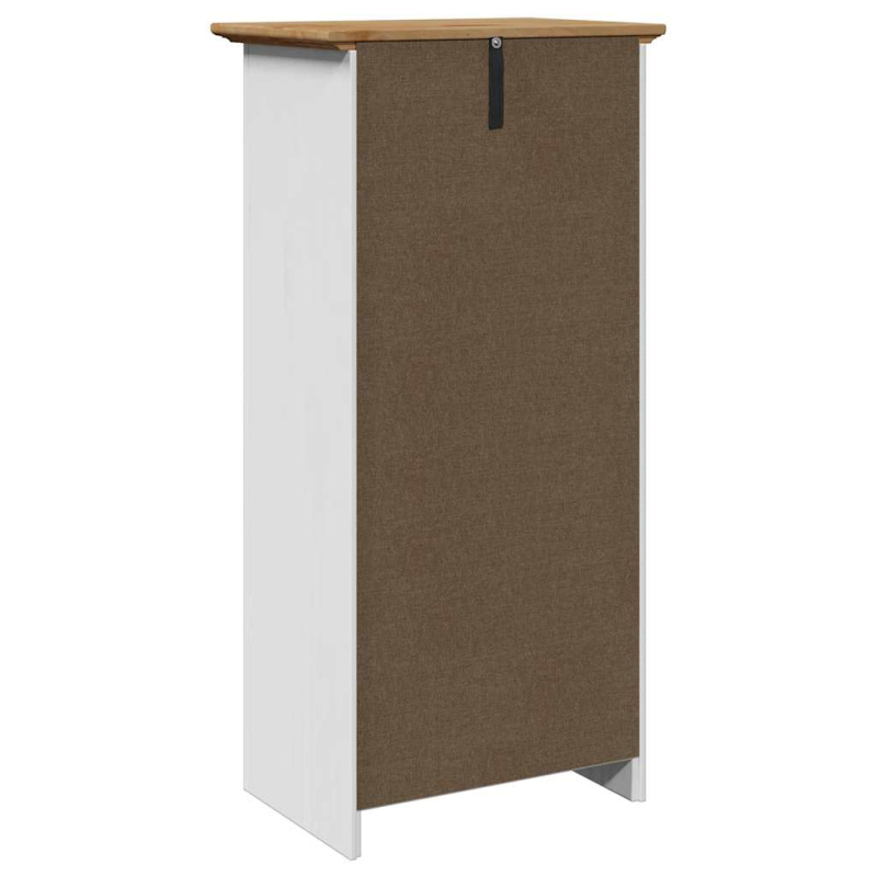 Badschrank BODO Weiß und Braun 44x30x90 cm