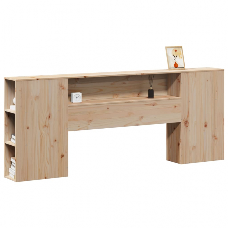 Kopfteil mit Stauraum 180 cm Massivholz Kiefer