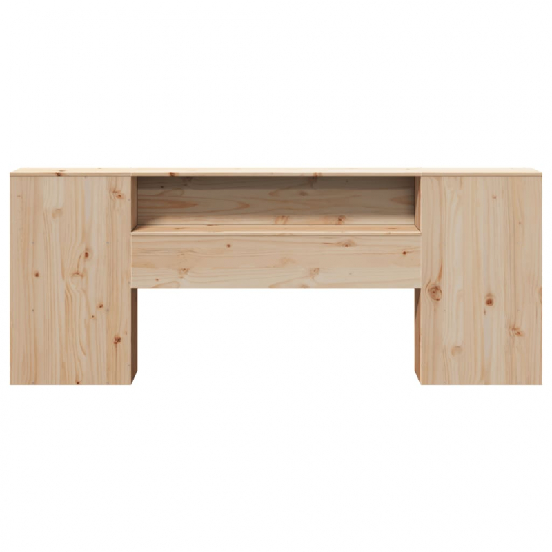 Kopfteil mit Stauraum 180 cm Massivholz Kiefer
