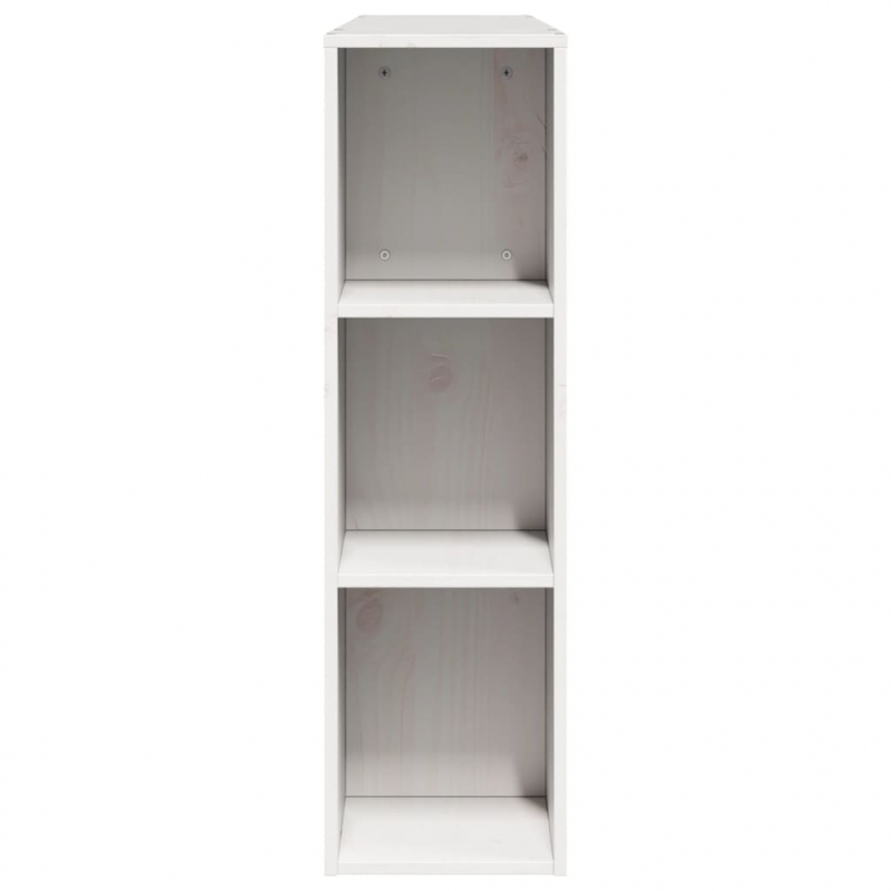 Kopfteil mit Stauraum Weiß 160 cm Massivholz Kiefer